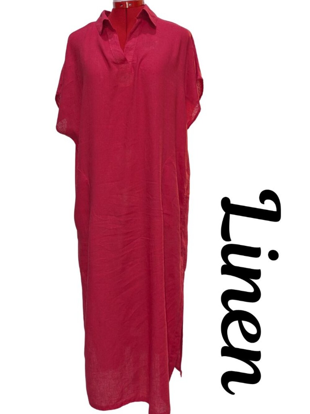 Tahari Linen Blend Coverup with Pockets